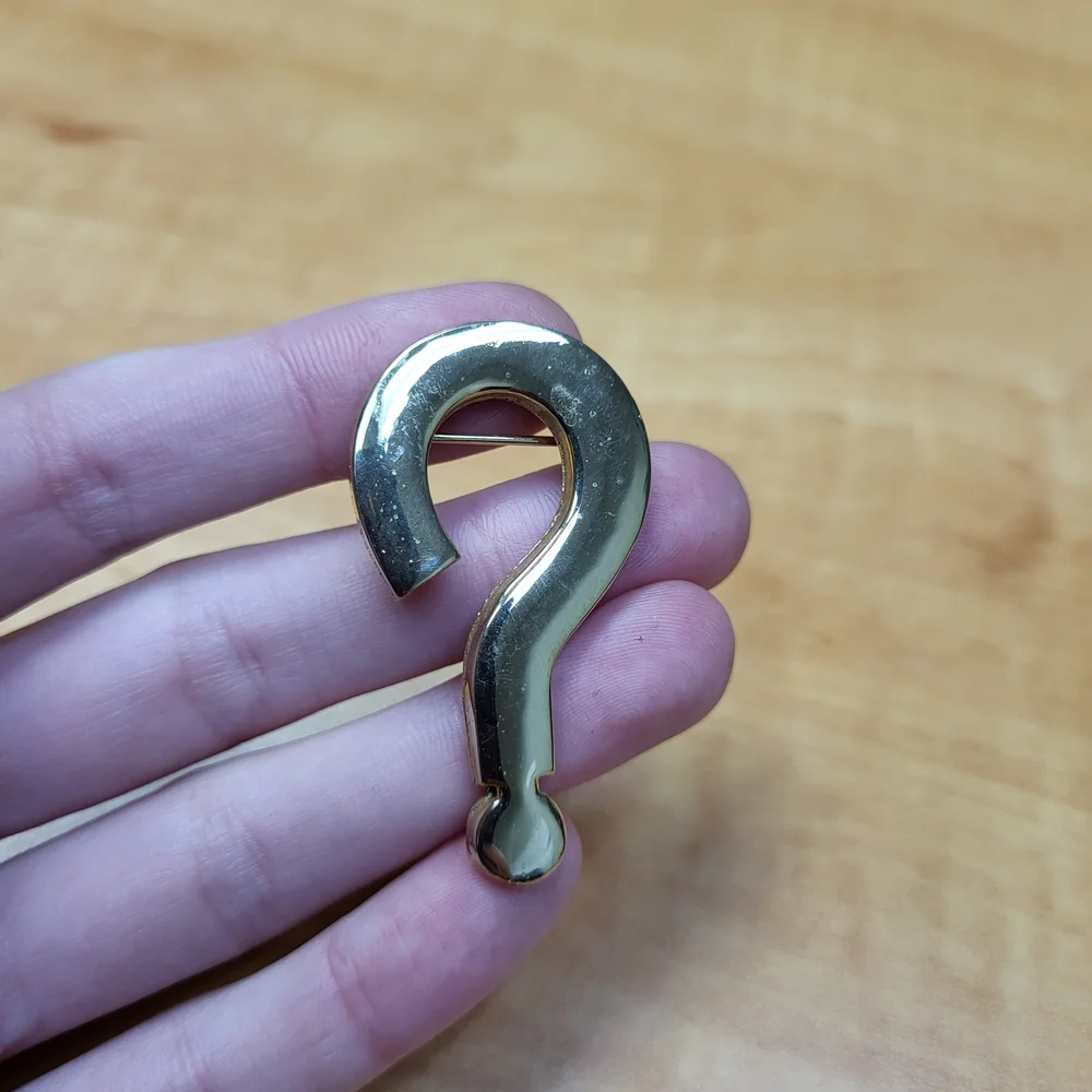 Gold Question Mark Pin